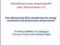 Performance and Service Behavior of ZnO Based Energy Conversion Nanodevices icon