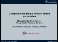 Computational Design of Novel Hybrid Perovskites icon