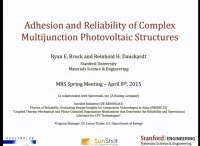 Adhesion and Reliability of Complex Multijunction Photovoltaic Structures icon