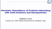 Atomistic Simulations of Proteins Interacting with Gold Surfaces and Nanoparticles icon