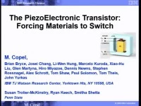 The PiezoElectronic Transistor: Forcing Materials to Switch icon