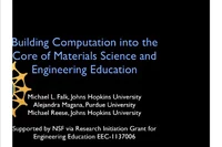 Building Computation into the Core of Materials Science and Engineering Education icon