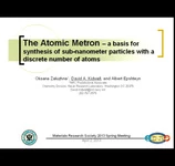The Atomic Metron - A Basis for Synthesis of Sub-Nanometer Particles with Known Sizes and a Discrete Number of Atoms icon