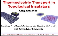 Thermoelectric Transport in Topological Insulators icon