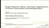 Shape Memory Alloys and Their Applications in Power Generation and Refrigeration icon