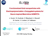 Functionalized Gold Nanoparticles with Electropolymerizable π-Conjugated Systems for a Neuro-Inspired Memristive Nanoparticle Organic Synapse-Transistor icon
