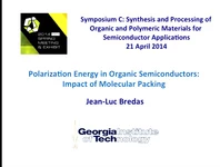 Polarization Energy in Organic Semiconductors: Impact of Molecular Packing icon