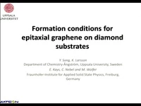 Formation Conditions for Epitaxial Graphene on Diamond (111) Surfaces icon
