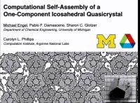 Computational Self-Assembly of a One-Component Icosahedral Quasicrystal icon