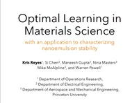 Optimal Learning with an Application to Characterizing Nano-Emulsion Stability icon