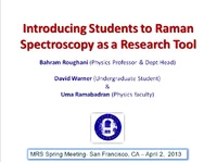 Introducing Students to Raman Spectroscopy as a Research Tool icon