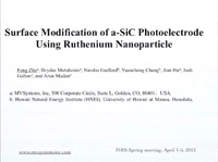 Surface Modification of a-SiC Photoelectrode Using Metal Nanoparticles icon