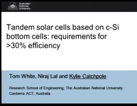 Tandem Solar Cells Based on C-Si Bottom Cells: Requirements for >30% Efficiency icon