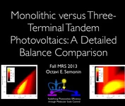 Monolithic versus Three-Terminal Tandem Photovoltaics: A Detailed Balance Comparison icon
