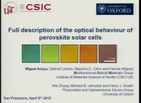 Full Description of the Optical Behavior of Perovskite Solar Cells icon