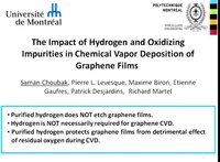 The Impact of Hydrogen and Oxidizing Impurities in Chemical Vapor Deposition of Graphene Films icon