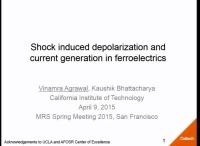 Shock Induced Depolarization and Current Generation in Ferroelectrics icon
