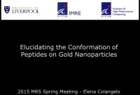 Characterizing the Organization and Investigating the Conformation of Peptide Self-Assembled Monolayers on Gold Nanoparticles: An Experimental and Computational Approach icon