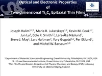 Optical and Electronic Properties of Two-dimensional Ti3C2 Epitaxial Thin Films  icon