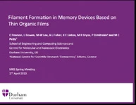 Filament Formation in Memory Devices Based on Thin Organic Films icon