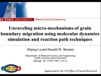 Unraveling Micro-Mechanisms of Grain Boundary Migration Using Molecular Dynamics Simulation and Reaction Path Techniques icon