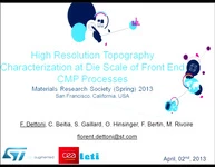 High Resolution Topography Characterization at Die-Scale of Front End CMP Processes icon