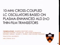 10MHz Cross-Coupled LC Oscillators Based on Plasma-Enhanced ALD Zinc Oxide Thin-Film Transistors icon