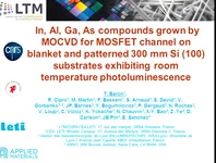 In, Al, Ga, As Compounds Grown by MOCVD for MOSFET Channel on Blanket and Patterned 300 mm Si (100) Substrates Exhibiting Room Temperature Photoluminescence icon