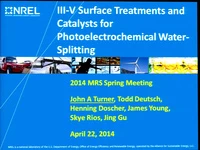 III-V Surface Treatments and Catalysis for Photoelectrochemical Water Splitting icon