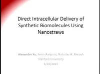 Direct Intracellular Delivery of Synthetic Biomolecules Using Nanostraws icon