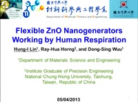 Flexible ZnO Nanogenerators Working by Human Respiration icon
