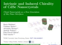 Intrinsic and Induced Chirality of CdSe Nanocrystals icon