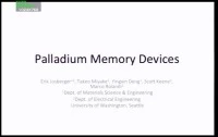 Palladium Memory Devices for Bio-Driven Sensing icon