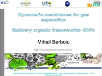 Rubbery Organic Frameworks-ROFs-Tuning the Gaz-Diffusion through Dynameric Membranes icon