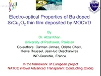 Electro-Optical Properties of Ba Doped SrCu2O2 Obtained from Strontium-Copper Oxide Films Deposited by Metalorganic Chemical Vapor Deposition icon