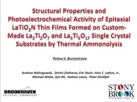   Structural Properties and Photoelectrochemical Activity of Epitaxial LaTiO2N Thin Films Formed on Custom-Made La2Ti2O7 and La5Ti5O17 Single Crystal Substrates by Thermal Ammonolysis icon