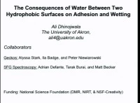 The Consequences of Water between Two Hydrophobic Surfaces on Adhesion and Wetting icon
