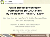 Grain Size Enginerring for Ferroelectric (Hf,Zr)O2 Films by insertion of Thin Al2O3 Layer icon