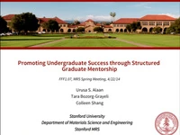 Promoting Undergraduate Success through Structured Graduate Mentorship icon