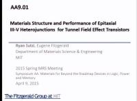 Materials Structure and Performance of Epitaxial III-V Heterojunctions for Tunnel Field Effect Transistors icon