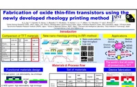 Fabrication of oxide thin-film transistors using the newly developed rheology printing method icon