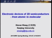 Electronic Devices of Two-Dimensional Semiconductors - From Atomic to Molecular icon