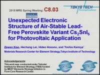 Unexpected Electronic Structure of Air-Stable Lead-Free Perovskite Variant Cs2SnI6 for Photovoltaic Application icon