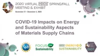 COVID-19 Impacts on Energy and Sustainability Aspects of Materials Supply Chains icon