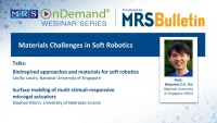 Materials Challenges in Soft Robotics icon