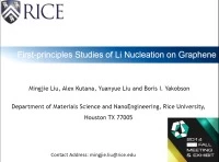 First-principles Studies of Li Nucleation on Graphene icon