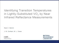 Identifying the Transition Temperatures in Lightly-Substituted VO2 by Near Infrared Reflectance Measurements icon