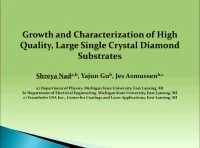 Growth and Characterization of High Quality, Large Single Crystal Diamond Substrates icon