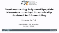 Semiconducting Polymer-Dipeptide Nanostructures by Ultrasonically-Assisted Self-Assembling icon