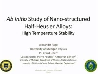 Ab Initio Study of Nano-Structured Half-Heusler Alloys icon